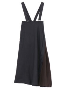 LINEN + POLYESTER COTTON COMBINATION HIGH WAIST SKIRT