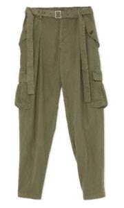 Product Pigment Dyed Drill Cargo Pants With Belt
