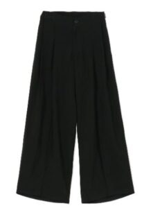 Ly/Cu Gabardine A Open Front Hem Wide Pants