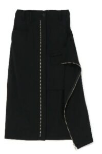 W/Gabardine Layered Tight Skirt