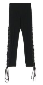 Ry/Pu Bare Plain Stitch Lace Up Leggings