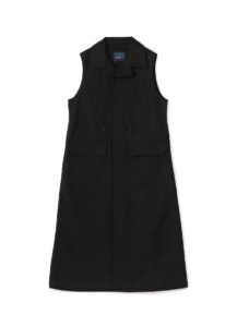 MILITARY B SATIN. BLACK R-F2 LONG VEST