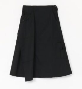T/C Twill Drawstring Asymmetry Skirt