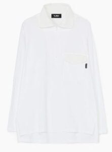Cotton Jersey Half Zip Long Sleeve T-shirt