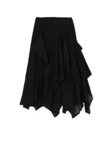 ONESIDE PLEATS REVERSED SEAM SKIRT