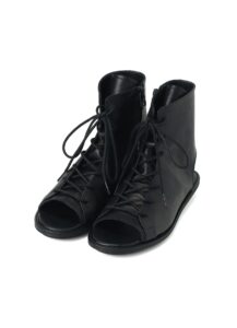 MATT HORSE LEATHER OPEN-TOE BOOTS