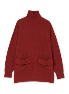 CASHMERE KNIT HIGH NECK PULLOVER