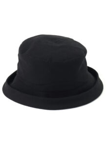 COTTON LINEN GABARDINE PANELLED HAT