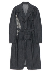 SPOTTED DENIM 4 POCKETS LONG JACKET