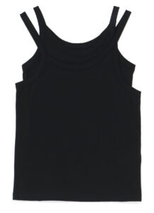 COTTON PLAIN STITCH DOUBLE LAYERED CAMISOLE