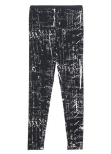 RAYON STRETCHED PLAIN STITCH MESSEGE PRINT LEGGINGS