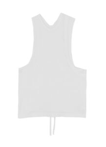 COTTON LINEN PLAIN STITCH ROUND NECK BIG TANK TOP