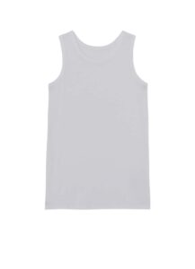 COTTON RAYON PLAIN STITCH ROUND NECK SLEEVELESS T