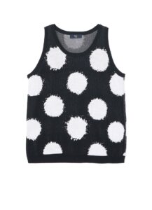 COTTON POLYESTER SLEEVELESS KNIT