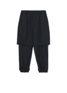 WOOL TROPICAL DOUBLE LAYERED PANTS