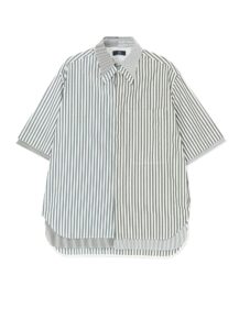 STRIPE DOUBLE LAYERED SHORT SLEEVES SHIRT