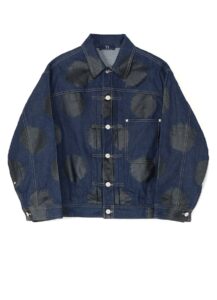 PRINTED INDIGO DENIM JACKET