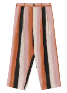 60 Linen Stripe Two-Tuck Slim Pants