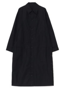 BLACK TWILL SIDE VENT WORK SHIRT COAT