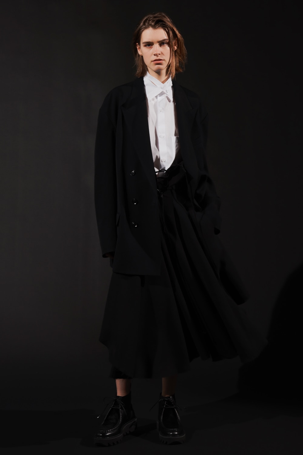 【モード】Y's YOHJI YAMAMOTO 襟加工デザイン テーラードJKT