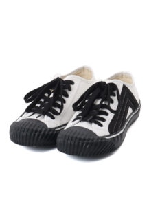 COTTON CANVAS LOW-TOP SNEAKERS -WHITE