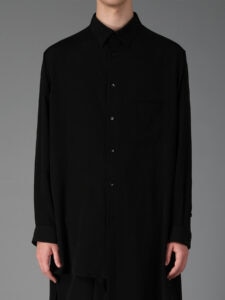 CREPE DE CHINE STANDARD ASYMMETRICAL FLARES SHIRT