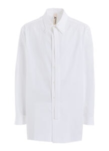 COTTON BROAD DOUBLE-LAYER COLLAR SHIRT