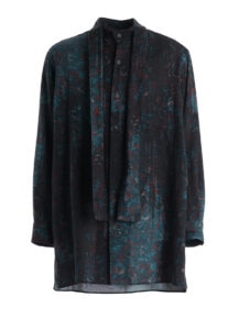 COTTON WOOL VIYELLA PAISLEY PATTERN BOW TIE COLLAR SHIRT