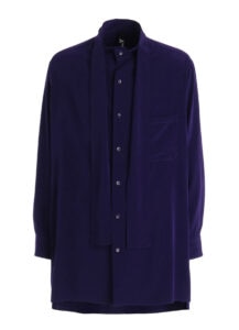 CREPE de CHINE BOW TIE COLLAR SHIRT