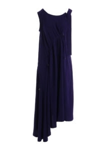 CREPE de CHINE ASYMMETRY DRAWCORD DRESS