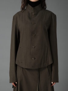CELLULOSE COTTON BIO TWILL FRONT DROP SHORT JACKET