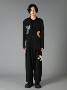 WOOL GABARDINE APPLIQUE JACKET