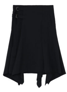 WOOL GABARDINE WRAP SKIRT