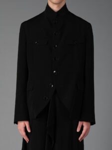 CREPE DE CHINE MEN'S STAND COLLAR JACKET